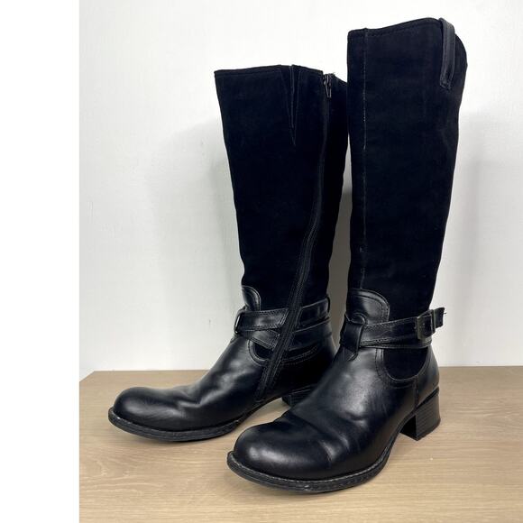 BOC Women's Tall Black RIDING BOOTS Side Zip WOMENS 7 - Picture 2 of 8